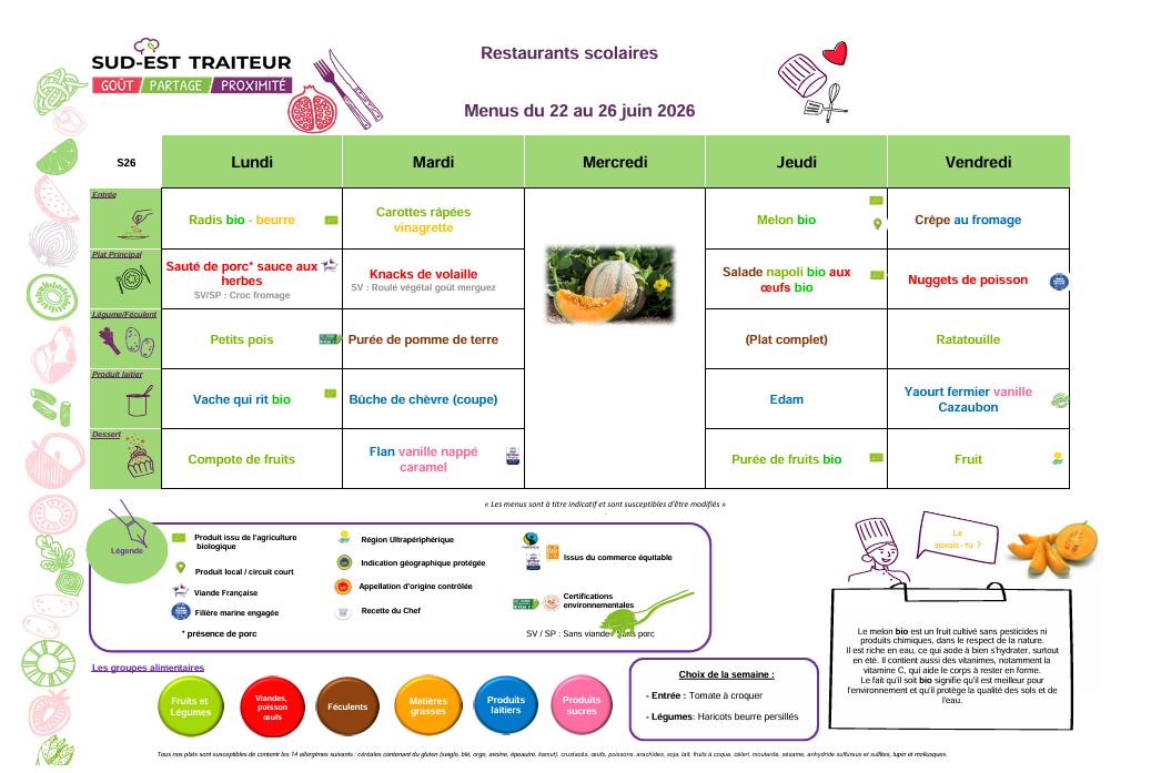 Menu S26